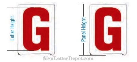 How to measure plastic sign letters