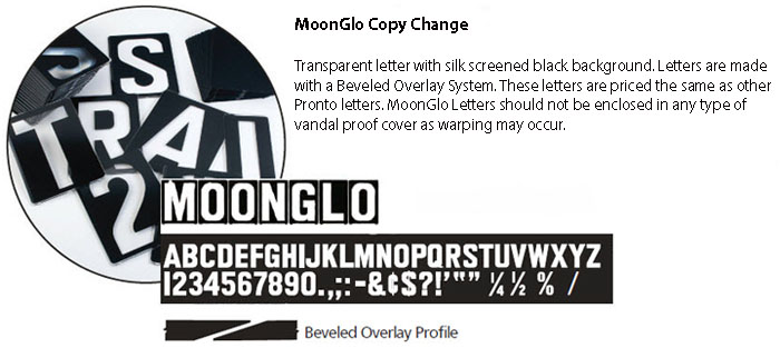 MoonGlo Letters by Gemini MoonGlo Reverse Copy Changeable Letters