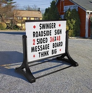 Portable Roadside Sign with Changeable Letter Board