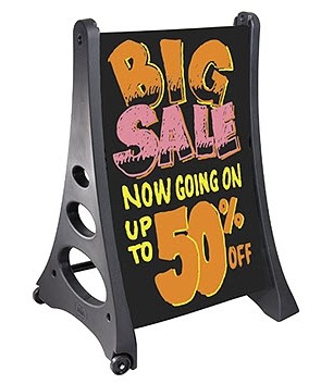 A-Frame Sidewalk Signs with Marker Board