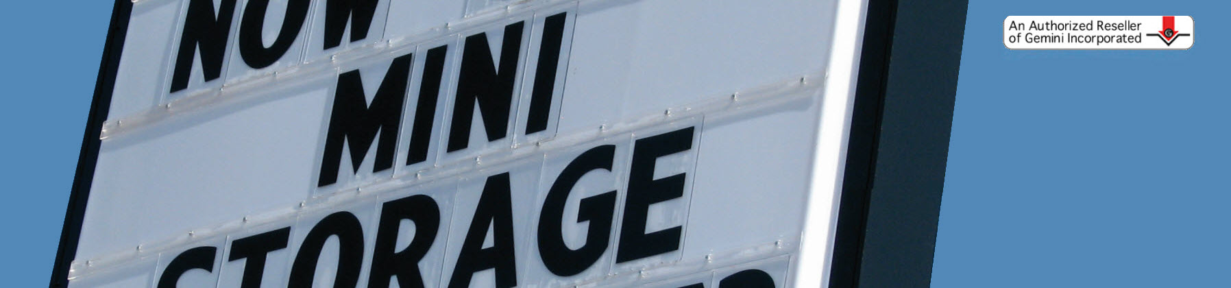 Gemini Pronto marquee sign letters and track systems