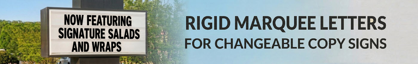 Rigid marquee acrylic letters for changeable copy signs