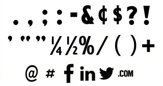 Gemini Pronto punctuation and symbols sets