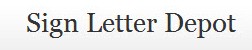 Letters for Signs