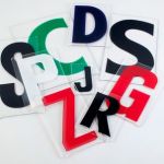 4 on 5 inch plastic letters