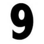 Changeable Number 9 for Reader Board Signs