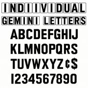 Individual Gemini Pronto Letters and Numbers