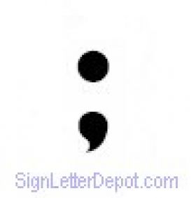 semicolon Symbol for Marquee Sign