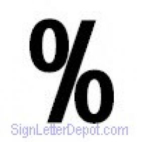 percent symbol number  for Marquee Sign