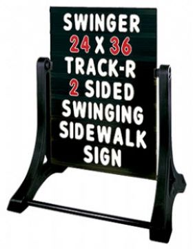 Swinger Sidewalk Curb Message Board Signs