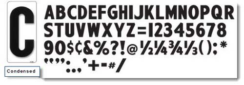 ZIP-CHANGE Condensed Changeable Letter Sets