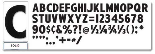 Zip-Change Solid Acrylic Letter Sets